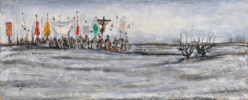 Mario Russo Corteo 1954 50x70