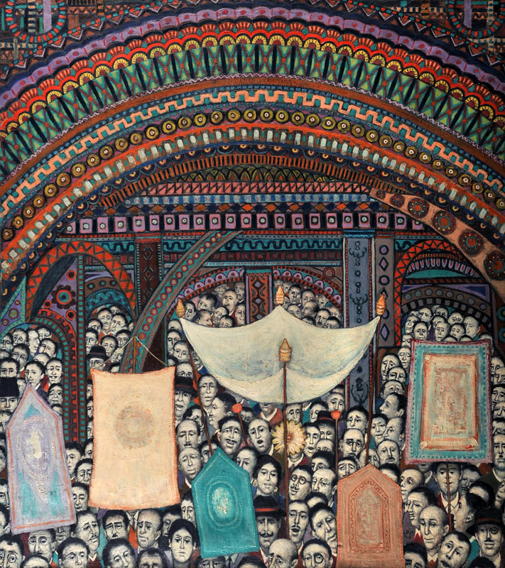 Mario Russo “la festa del santo” 1958 140 x 160