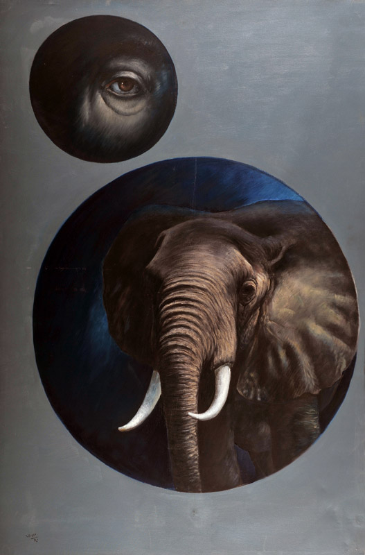 Mario Russo grande occhio e l’elefante 1972 1000 x 150