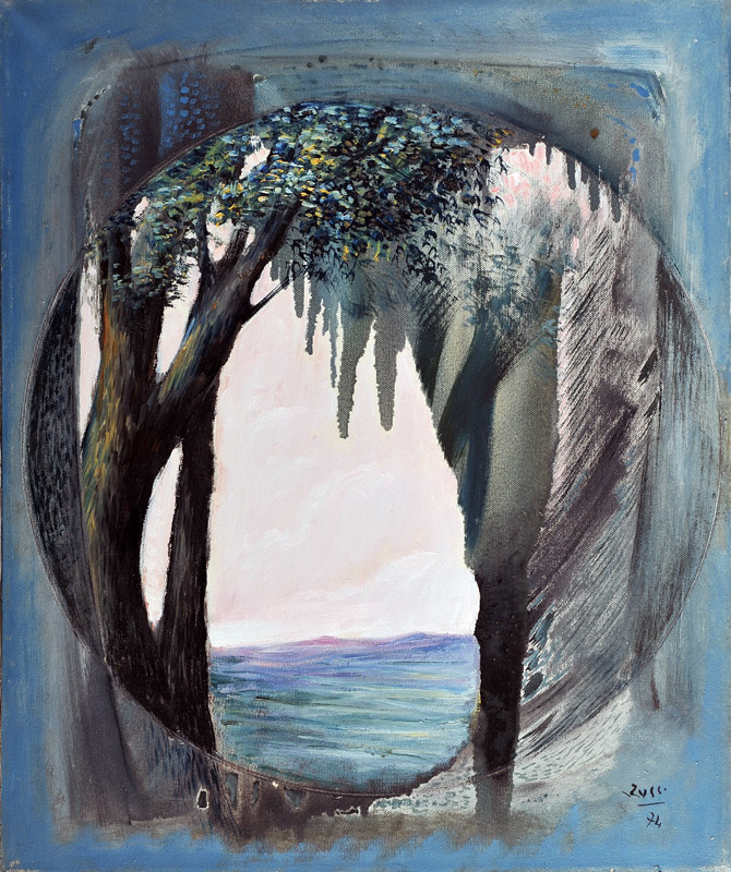 Mario Russo paesaggio 1974 50 x 60