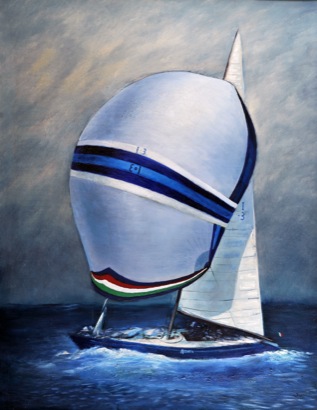 Mario Russo “azzurra” 1983 165 x 133