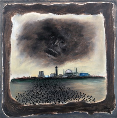 Mario Russo “la grande nube di Chernobyl” 1986 70 x 70 