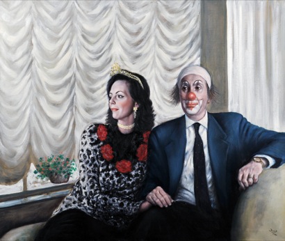 Mario Russo “amici di fellini” 1990 122 x 102