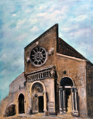 Mario Russo “chiesa santa maria maggiore” 1999 80 x 100