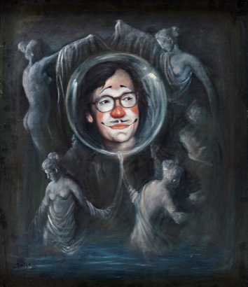 Mario Russo “vittorio sgarbi (clown)” 60x70