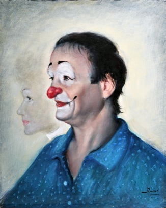 Mario Russo “la bella e il clown” 40 x 50